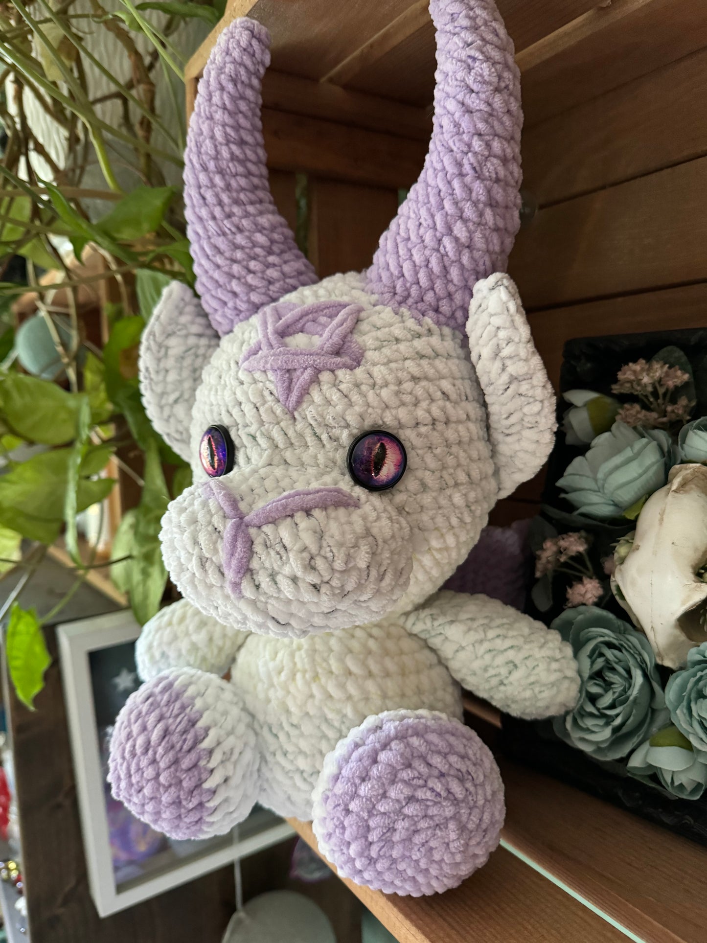 White Baphomet plushie