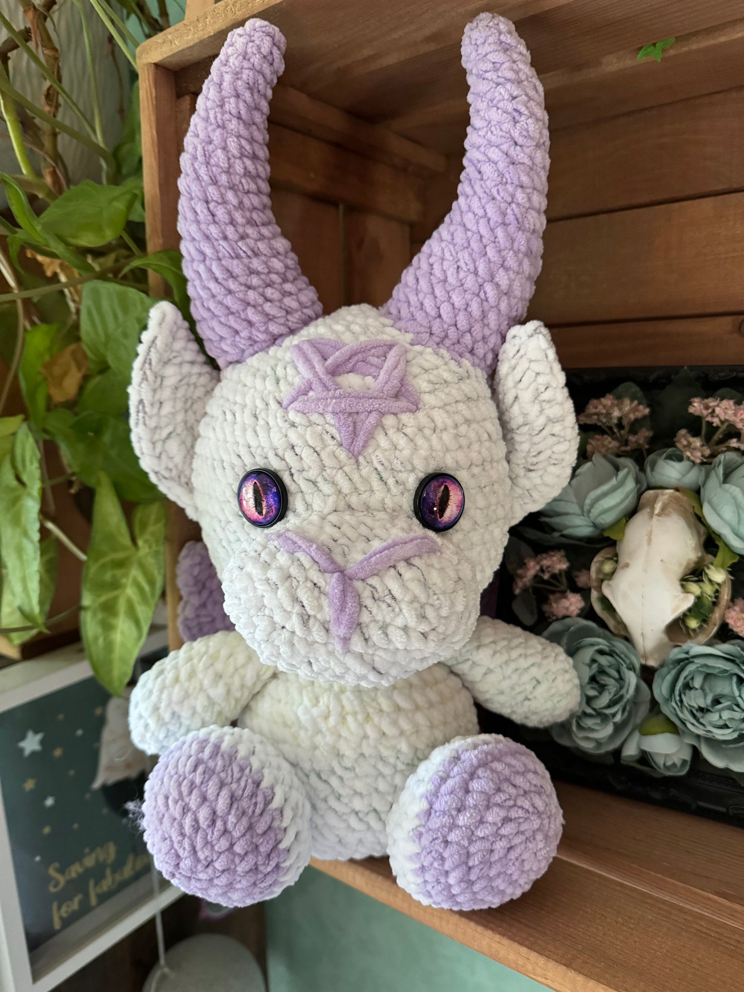 White Baphomet plushie